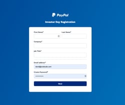 MeetOnV - Registration Page